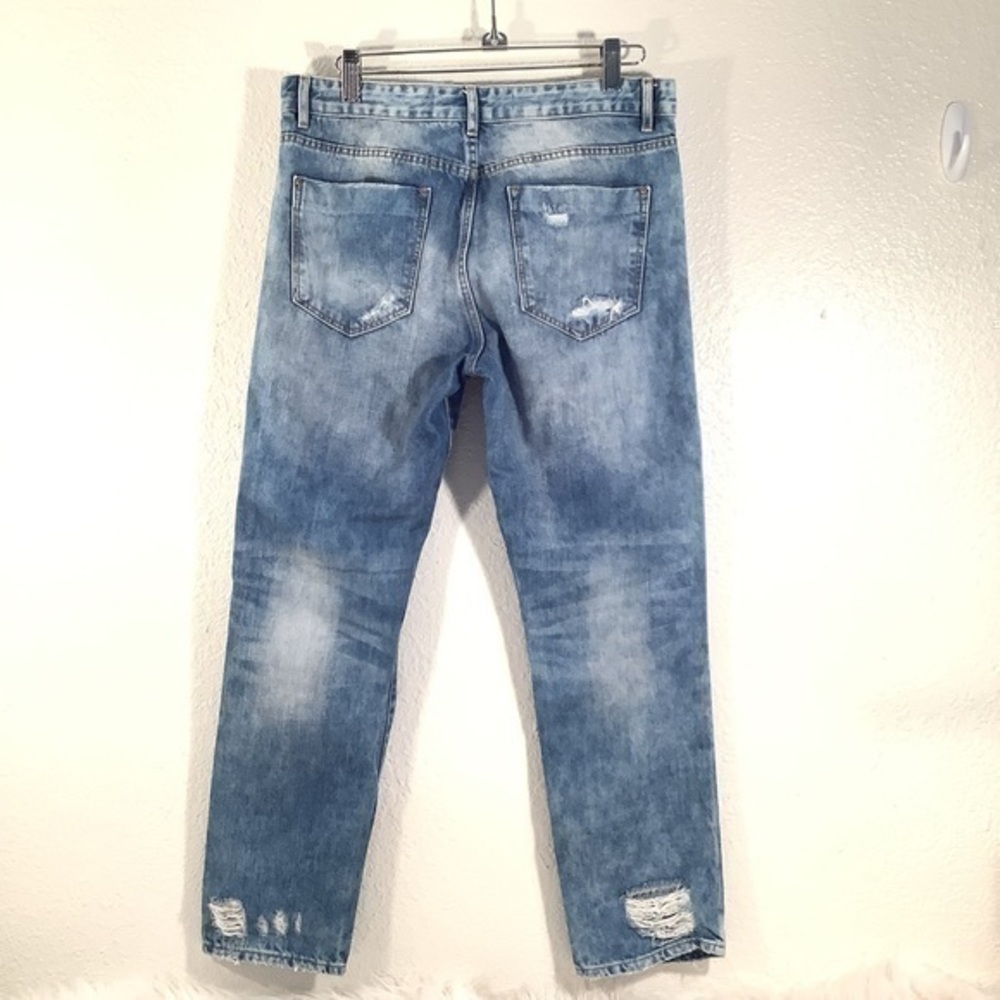 Zara Premium Wash straight Destroyed Jeans US 4